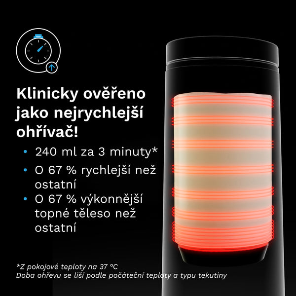 Superfast Portable Warmer Black - přenosný ohřívač kojeneckých lahví - product thumbnail